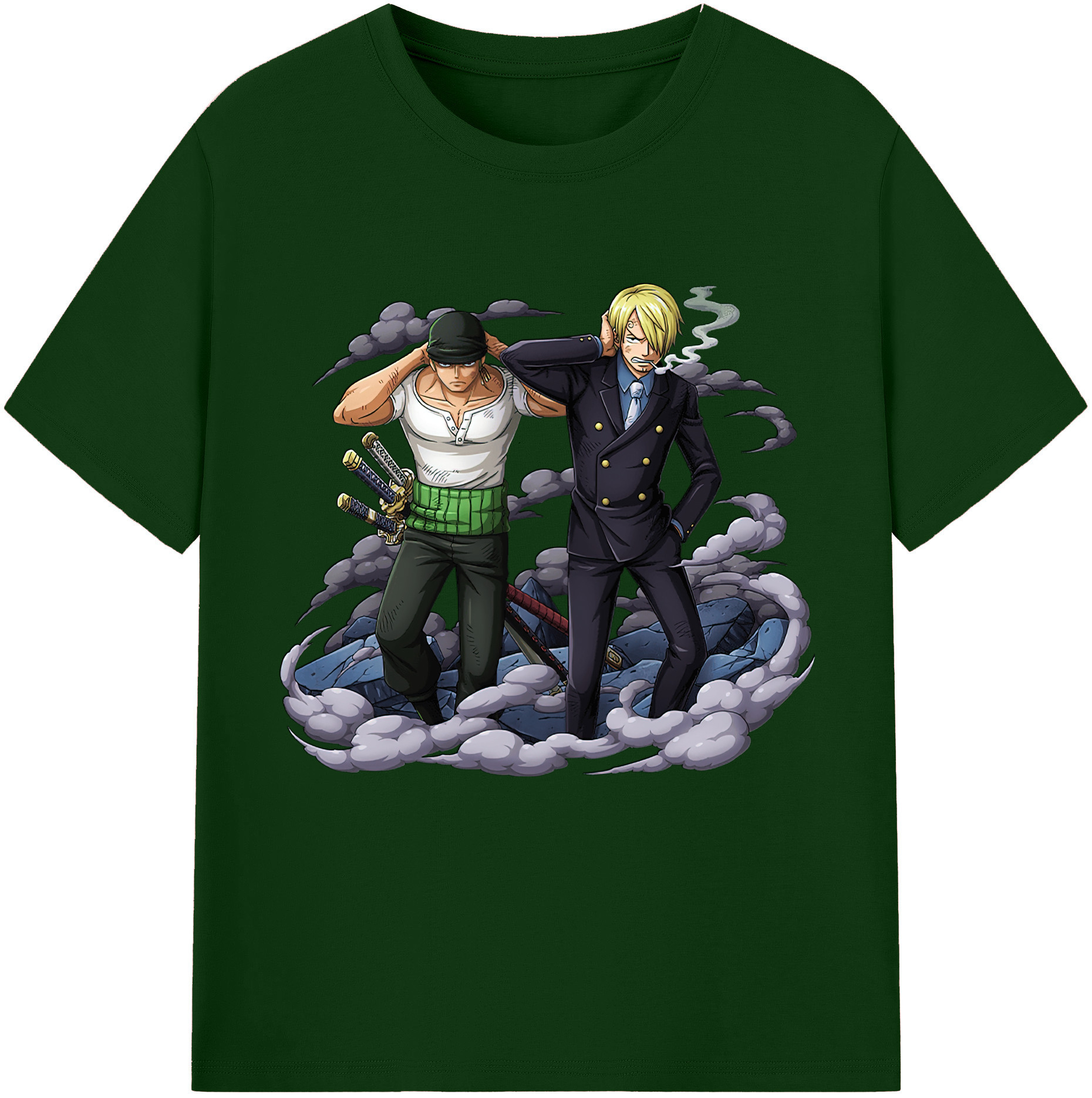 ワンピース サンジ ONE PIECE Sanji 綿100％半袖Tシャツ（フロントプリント）